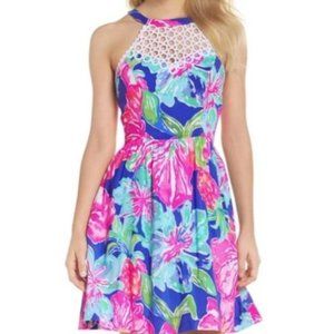 Lily Pulitzer Kinley Beckon Blue Jungle Dress
